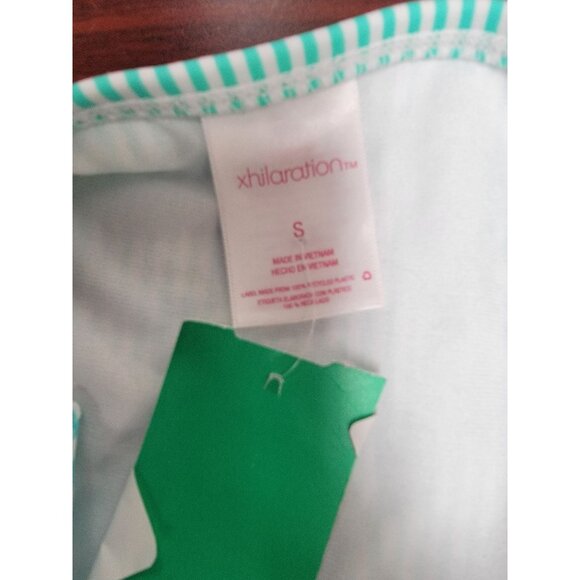 Striped Green &‎ White Bikini Bottoms With Side Ties Xhilaration Small - Picture 3 of 6
